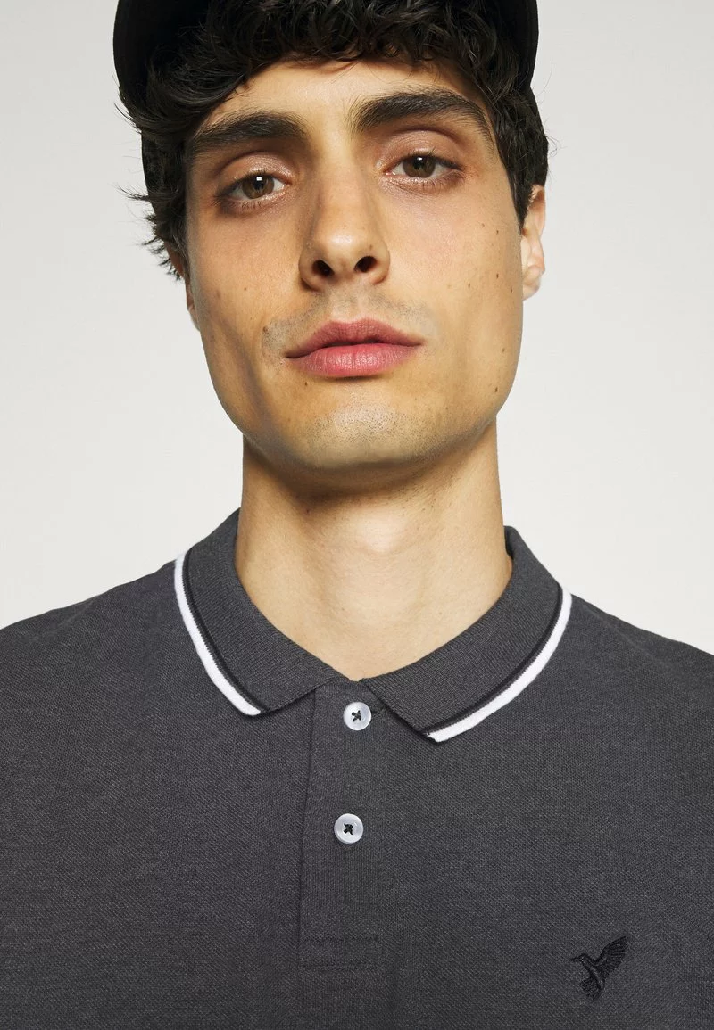 Pier One Uomo Polo - Mottled Dark Grey - immagine 4