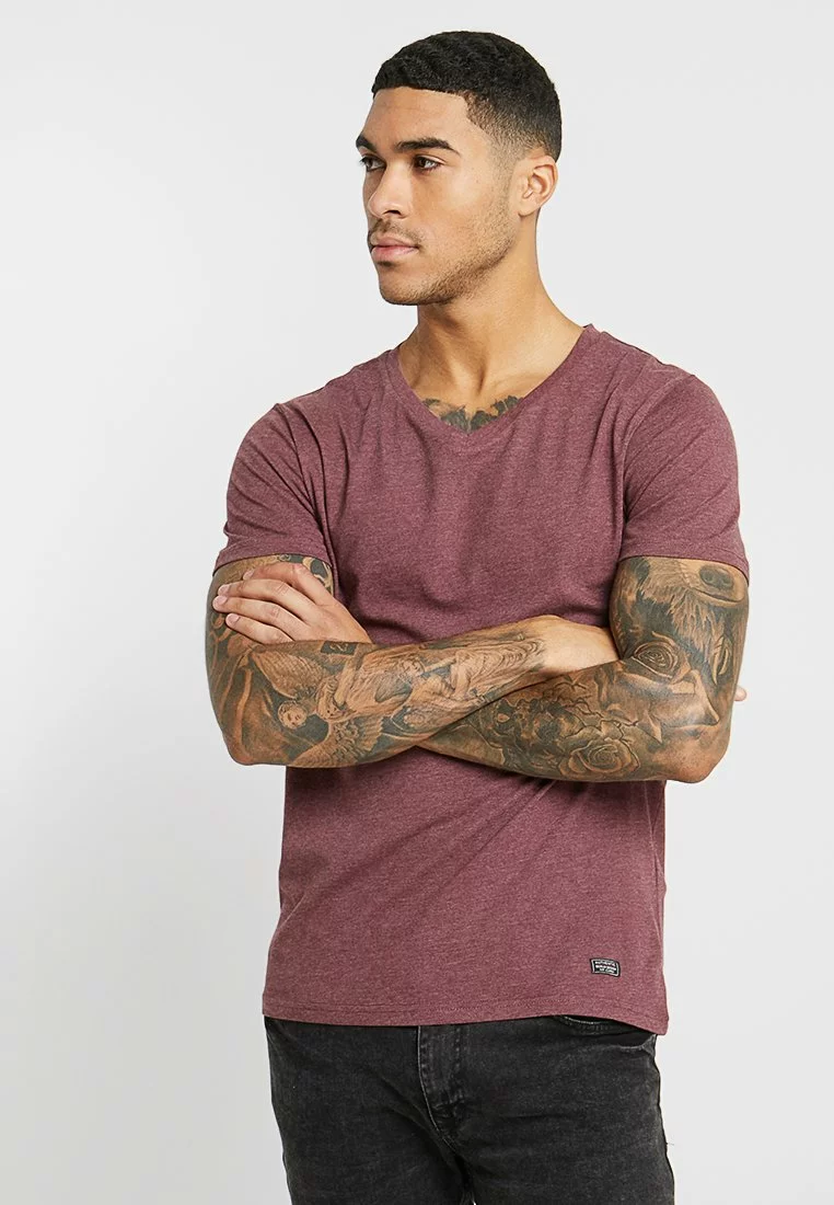 Pier One Uomo T-shirt Basic - Mottled Bordeaux