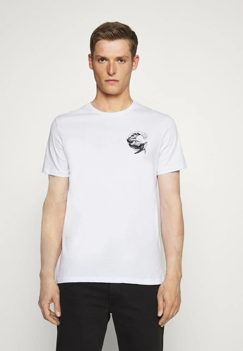 Pier One Uomo T-shirt Con Stampa - White