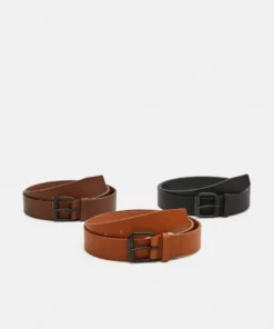 Pier One Unisex 3 PACK - Cintura - Black/brown/cognac
