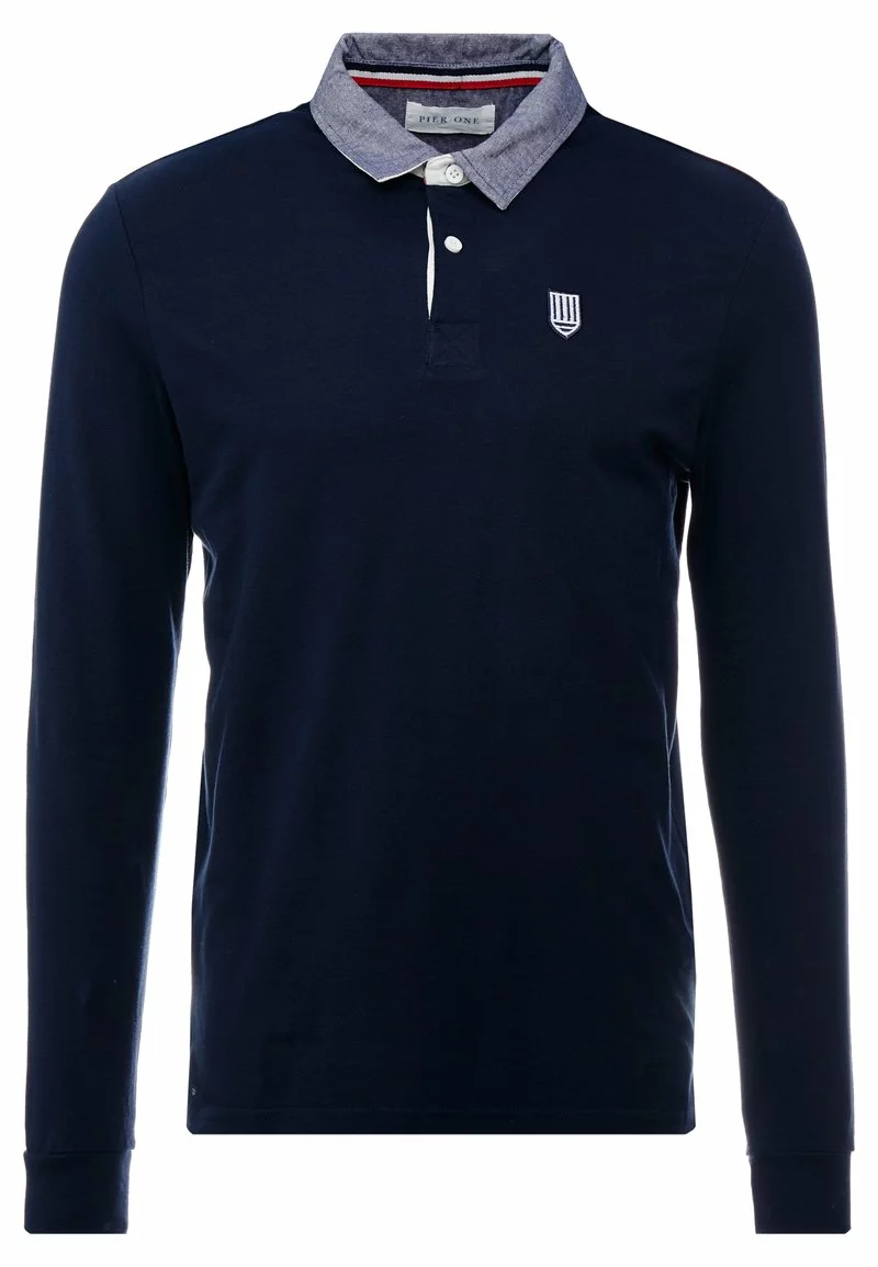 Pier One Uomo COLLAR RUGBY - Polo - Dark Blue - immagine 4