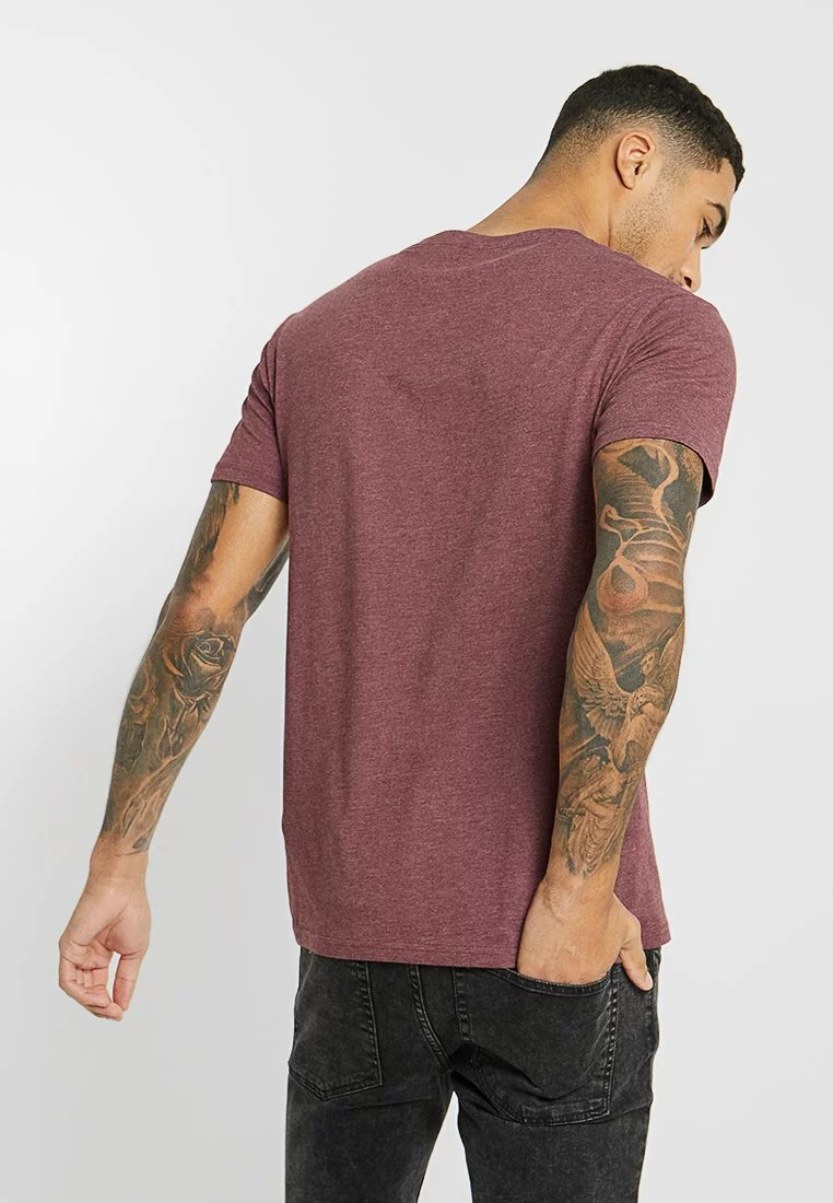 Pier One Uomo T-shirt Basic - Mottled Bordeaux - immagine 3