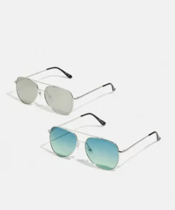 Pier One Uomo 2 PACK - Occhiali Da Sole - Silver/green