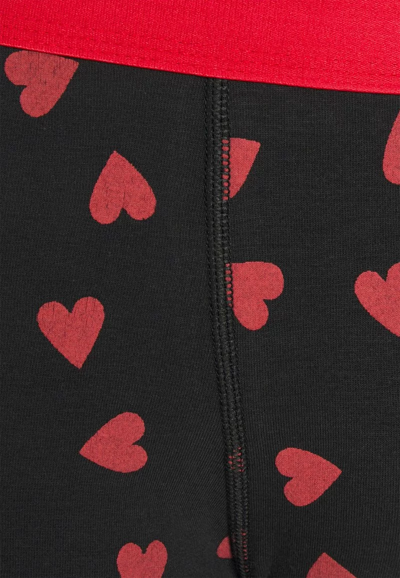Pier One Uomo VALENTINE'S HEARTS BOXERS 2PACK - Culotte - Black/red - immagine 5