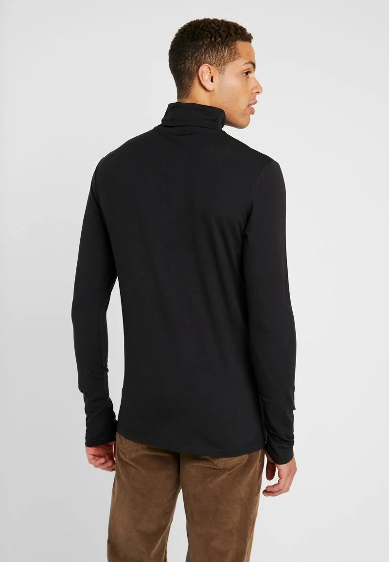 Pier One Uomo Maglietta A Manica Lunga - Black - immagine 3