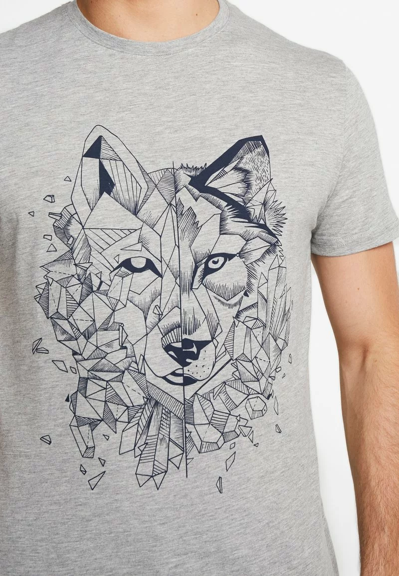 Pier One Uomo T-shirt Con Stampa - Mottled Grey - immagine 6