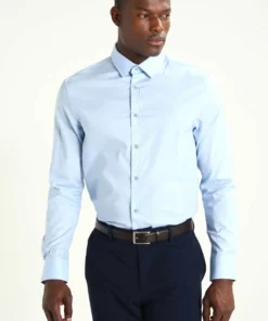 Pier One Uomo Camicia Elegante - Light Blue