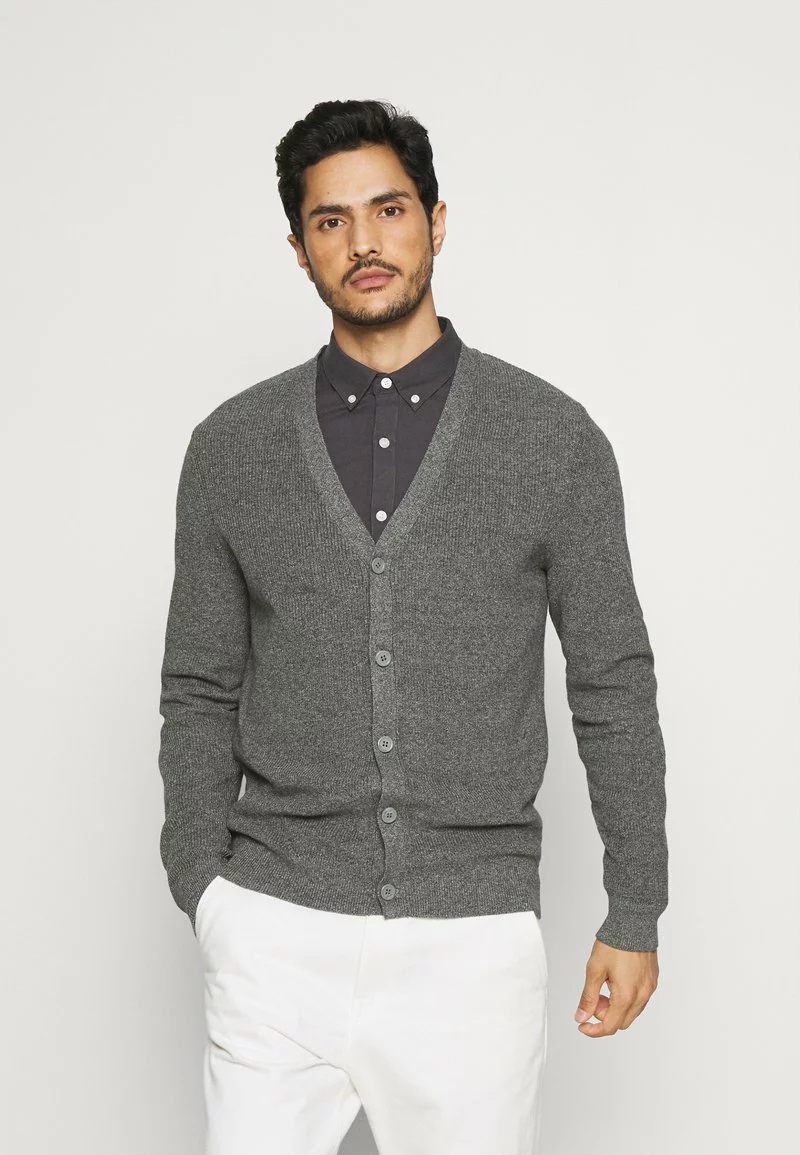 Pier One Uomo Cardigan - Mottled Grey