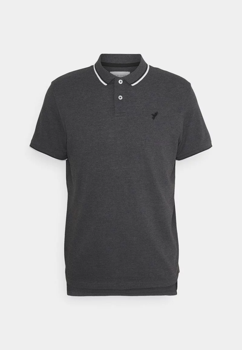 Pier One Uomo Polo - Mottled Dark Grey - immagine 6