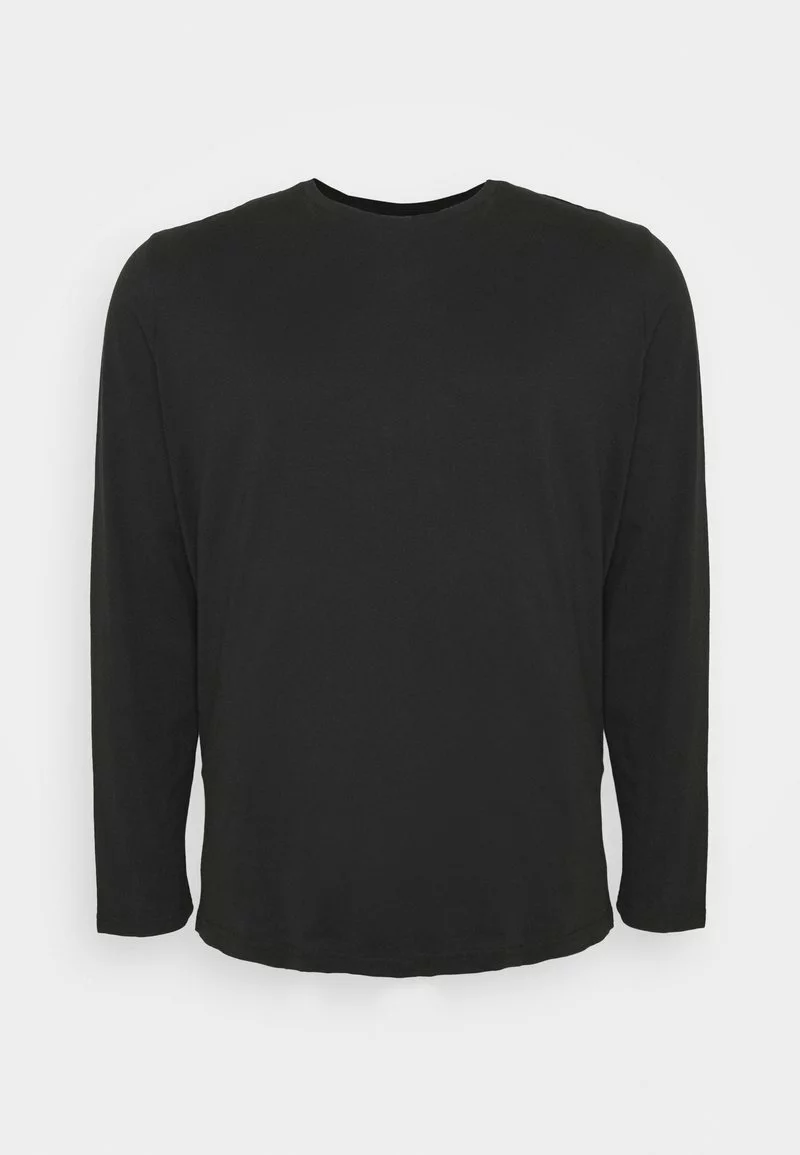 Pier One Uomo Maglietta A Manica Lunga - Black