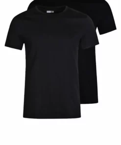 Pier One Uomo 2 PACK - T-shirt Basic - Black