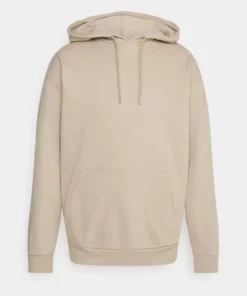 Pier One Uomo PLAIN SKATER HOODIE - Felpa - Beige