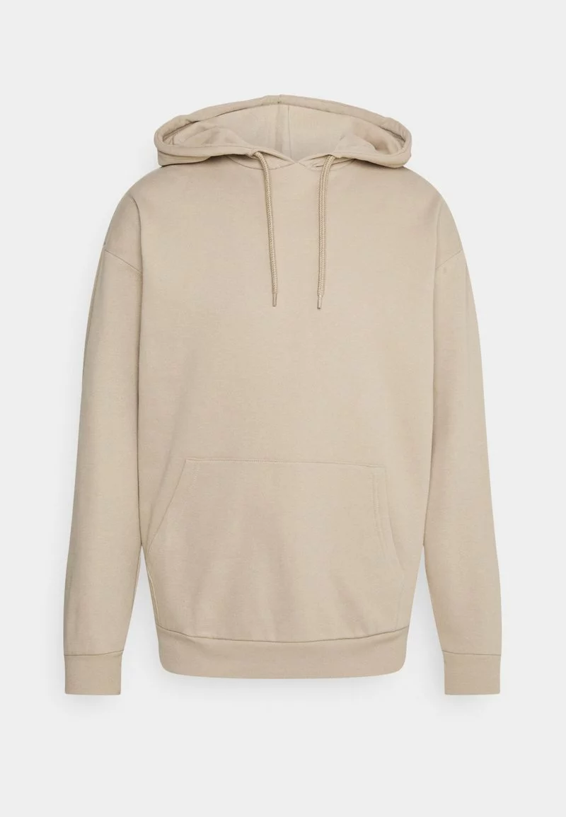 Pier One Uomo PLAIN SKATER HOODIE - Felpa - Beige