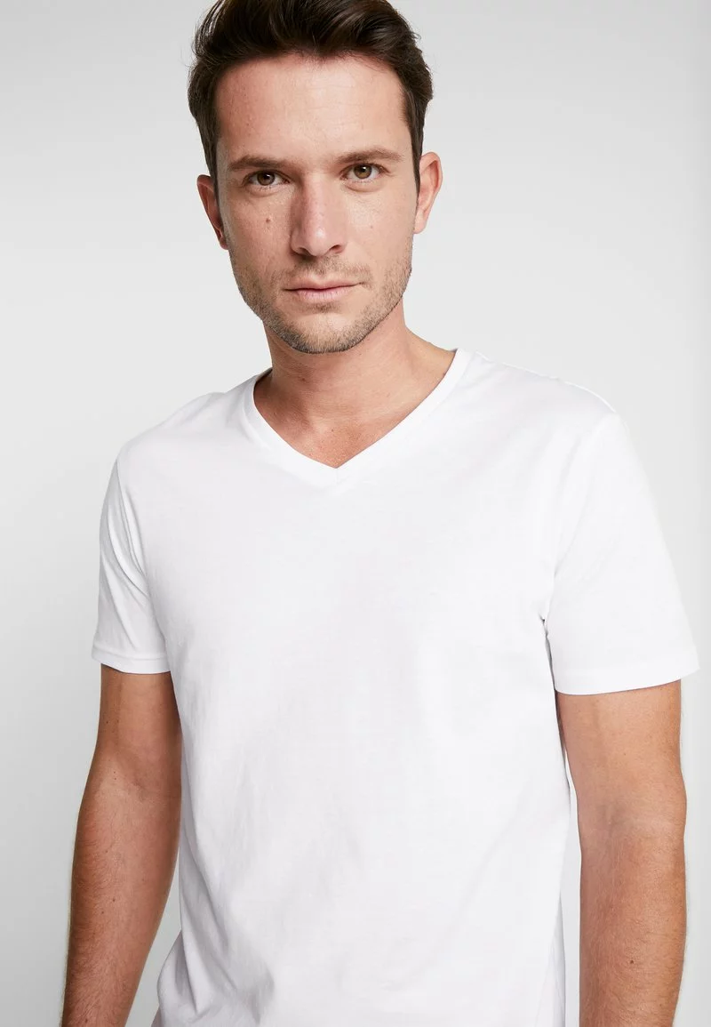 Pier One Uomo 3 PACK - T-shirt Basic - White - immagine 4