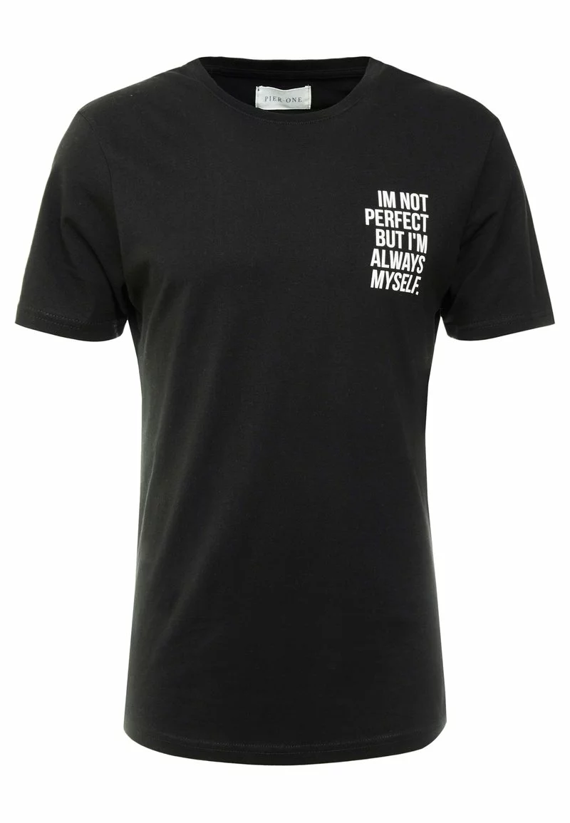 Pier One Uomo T-shirt Con Stampa - Black - immagine 4