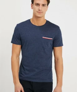 Pier One Uomo T-shirt Basic - Mottled Dark Blue