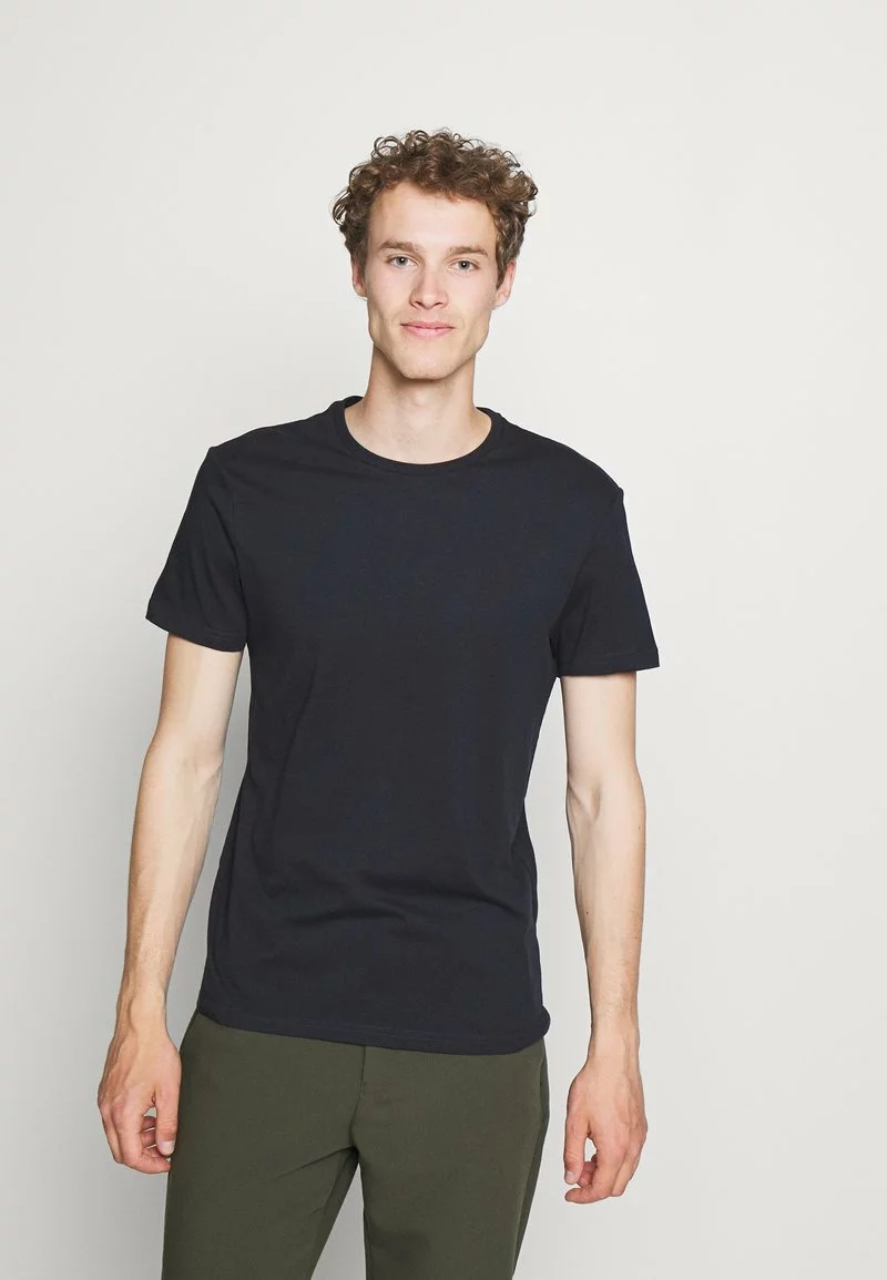 Pier One Uomo 5 PACK - T-shirt Basic - Black/dark Blue - immagine 5