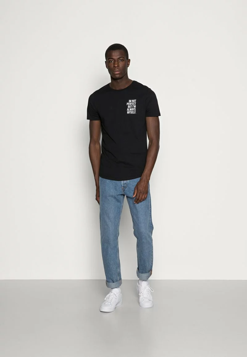 Pier One Uomo T-shirt Con Stampa - Black - immagine 2