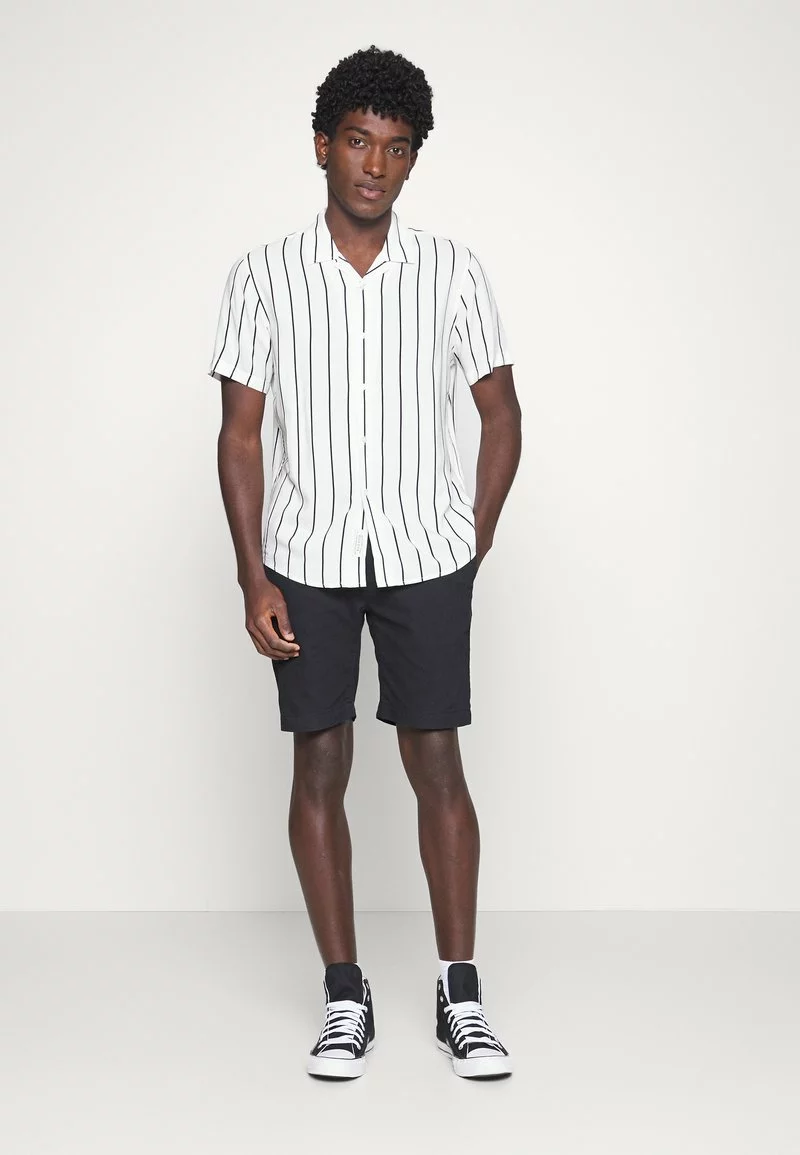 Pier One Uomo 2 PACK - Camicia - Black/white - immagine 2