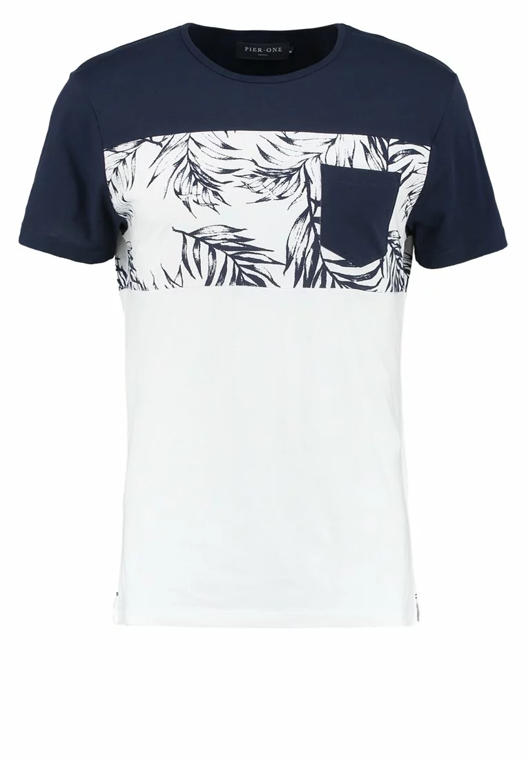 Pier One Uomo T-shirt Con Stampa - Navy/white - immagine 5