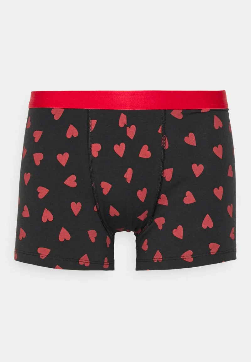 Pier One Uomo VALENTINE'S HEARTS BOXERS 2PACK - Culotte - Black/red - immagine 2