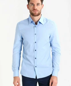 Pier One Uomo Camicia - Light Blue/blue