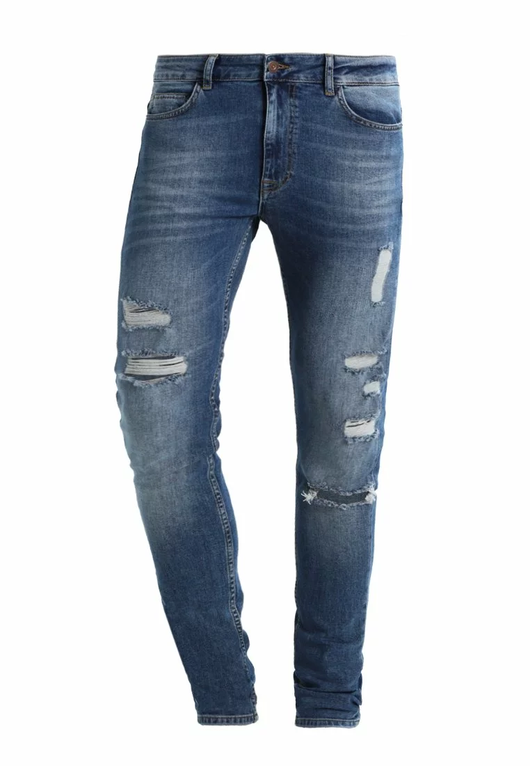 Pier One Uomo Jeans Skinny Fit - Dark Blue Denim - immagine 6