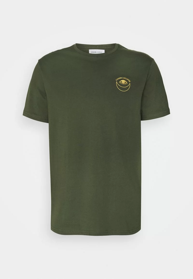 Pier One Uomo T-shirt Con Stampa - Olive - immagine 7