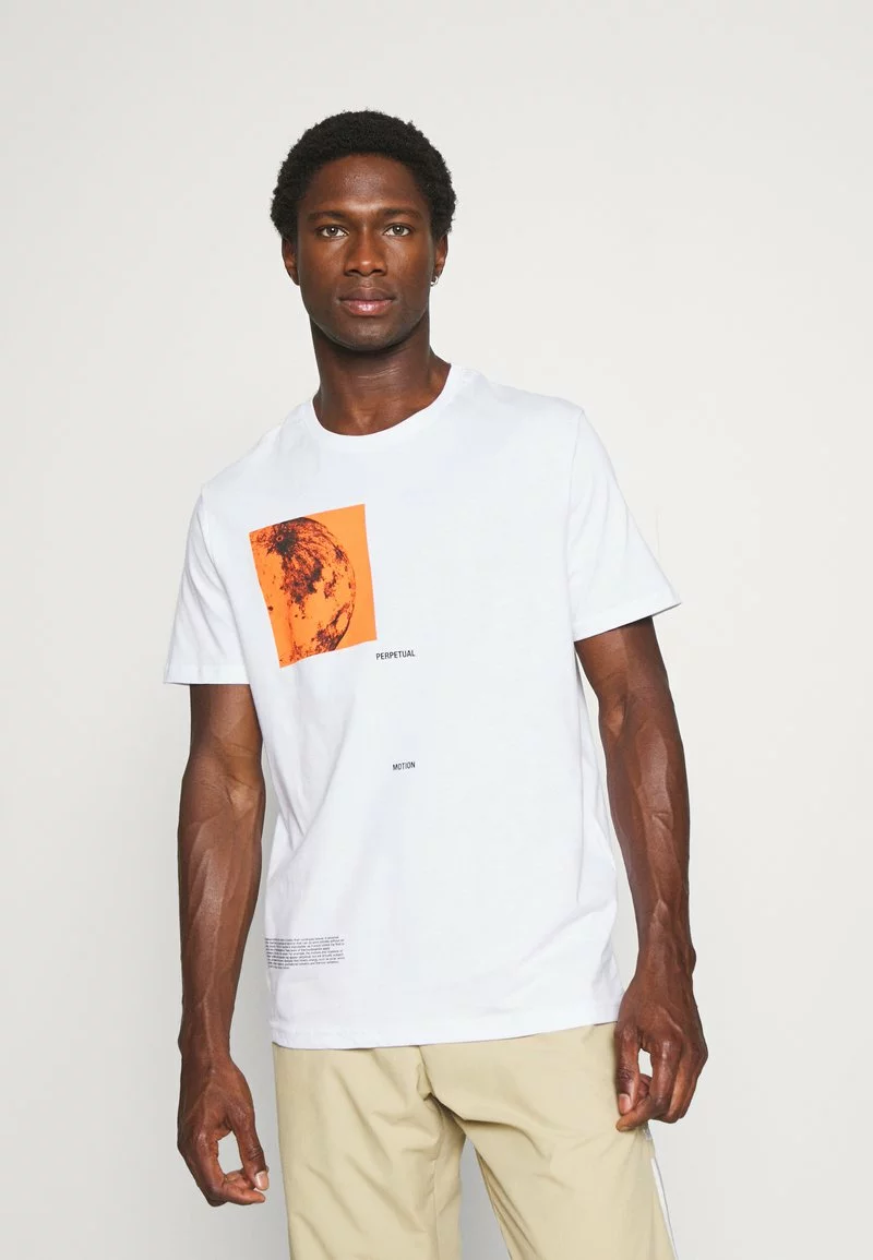 Pier One Uomo T-shirt Con Stampa - White