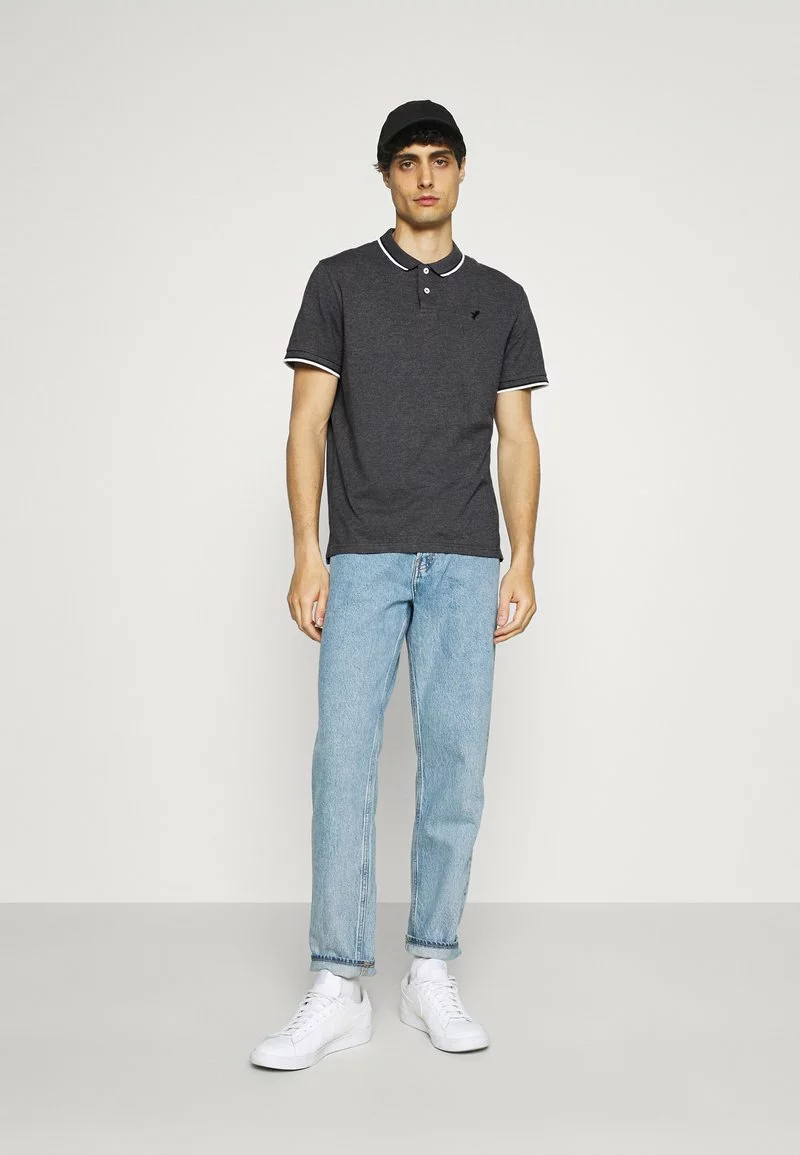 Pier One Uomo Polo - Mottled Dark Grey - immagine 2