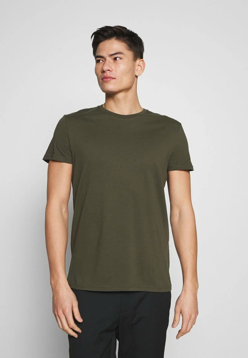 Pier One Uomo 5 PACK - T-shirt Basic - Olive/ White/ Navy /yellow /black - immagine 4