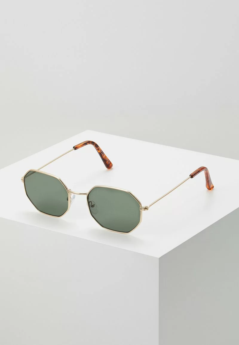 Pier One UNISEX - Occhiali Da Sole - Gold-coloured/green