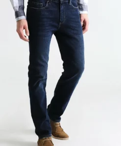 Pier One Uomo BASIC - Jeans A Sigaretta - Dark Blue Denim