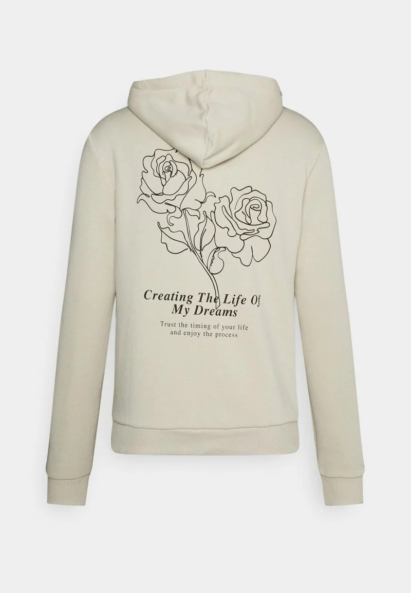 Pier One Uomo FLORAL HOODIE - Felpa - Tan