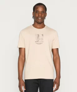 Pier One Uomo T-shirt Con Stampa - Tan