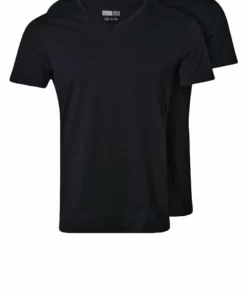 Pier One Uomo 2 PACK - T-shirt Basic - Black