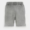 Pier One Uomo LOUNGE ACID WASHED SHORTS - Pantaloni Del Pigiama - Black