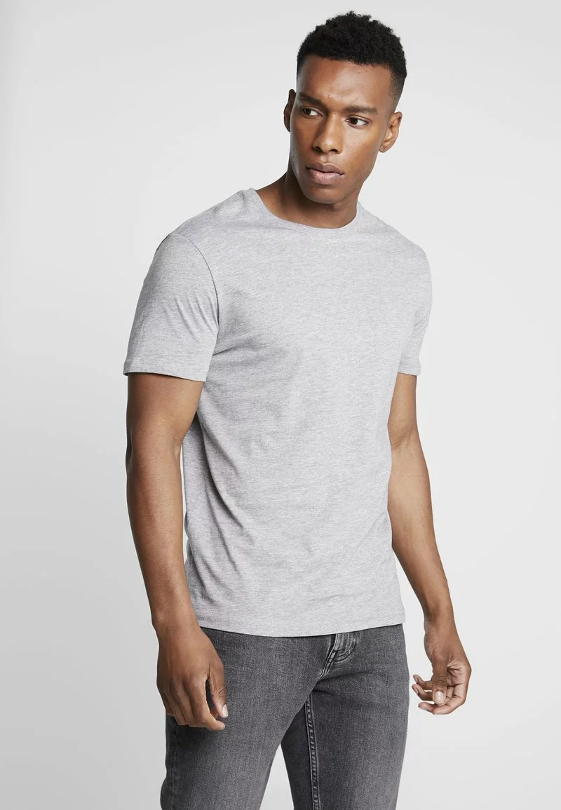 Pier One Uomo 5 PACK - T-shirt Basic - Mottled Bordeaux/white - immagine 4