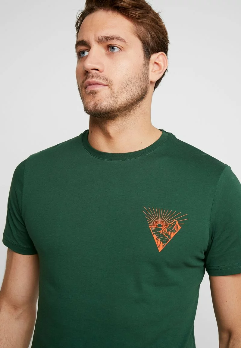 Pier One Uomo T-shirt Con Stampa - Dark Green - immagine 4