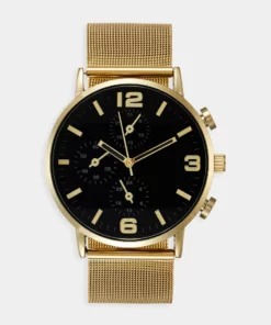Pier One Uomo Orologio - Gold-coloured