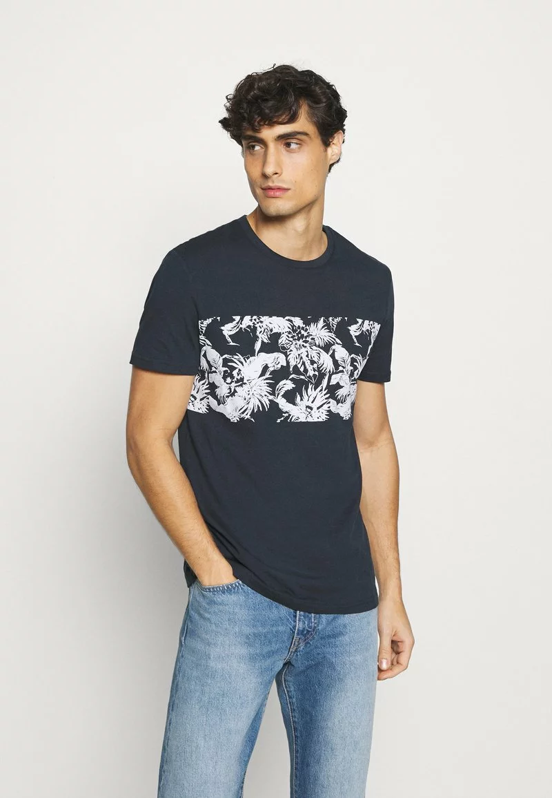Pier One Uomo T-shirt Con Stampa - Dark Blue