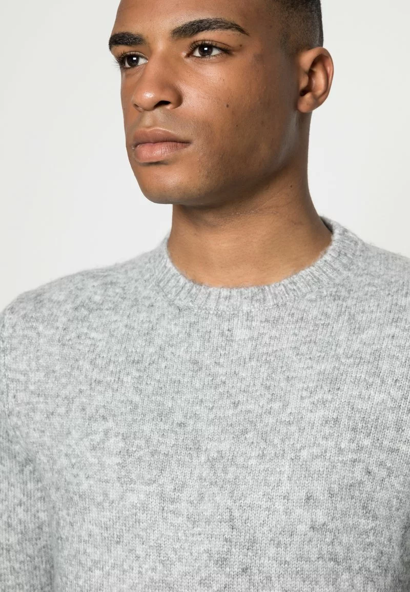 Pier One Uomo ESSENTIAL WINTER CREWNECK - Maglione - Mottled Light Grey - immagine 5