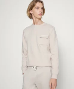 Pier One Uomo UNITED UTILITY CREW - Felpa - Stone