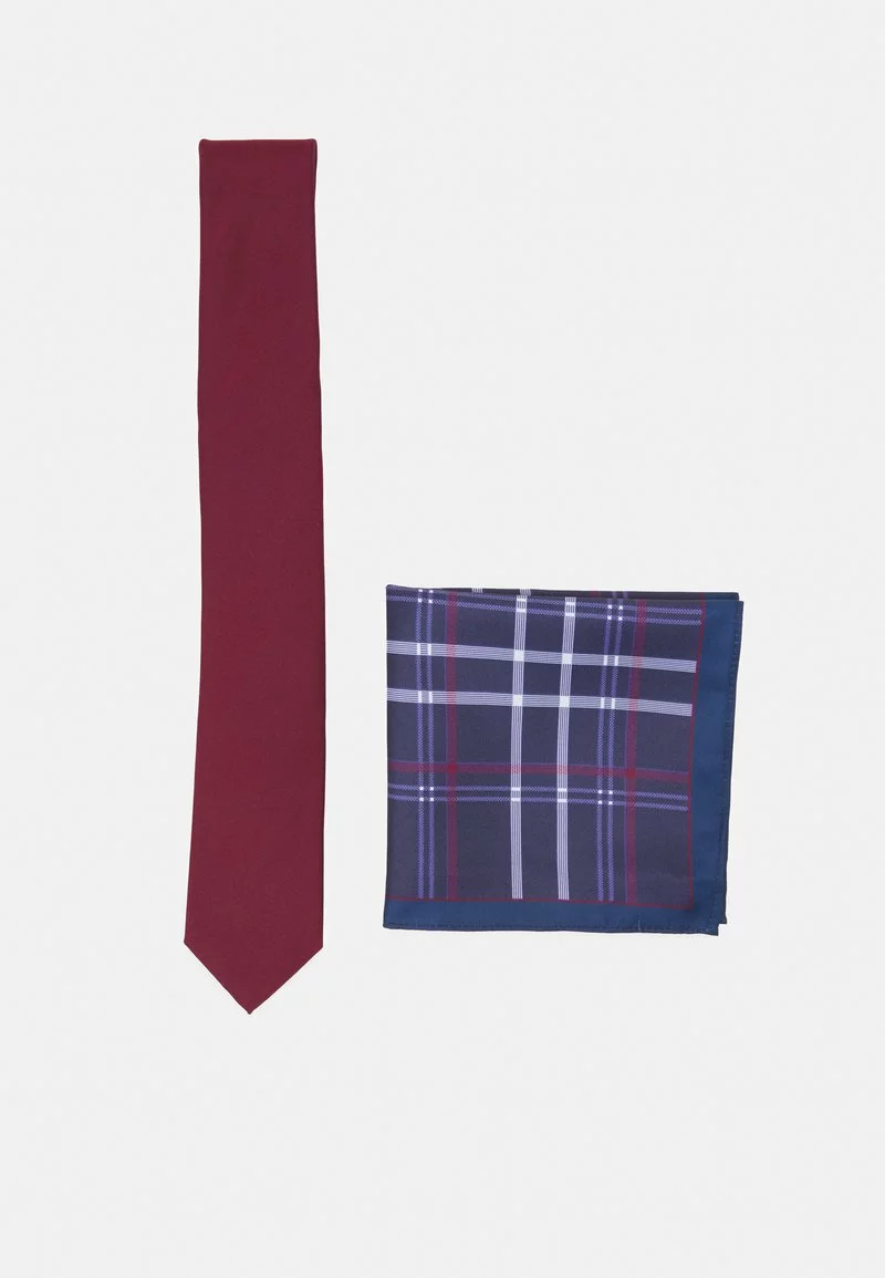 Pier One Uomo SET - Cravatta - Bordeaux/dark Blue