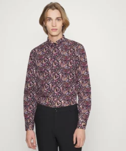 Pier One Uomo FESTIVE AOP - Camicia - Black/multi-coloured