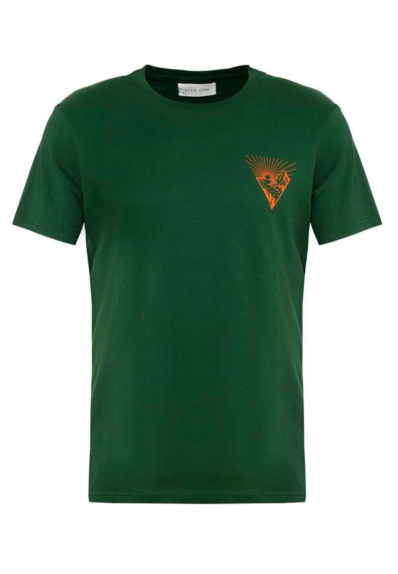 Pier One Uomo T-shirt Con Stampa - Dark Green - immagine 5