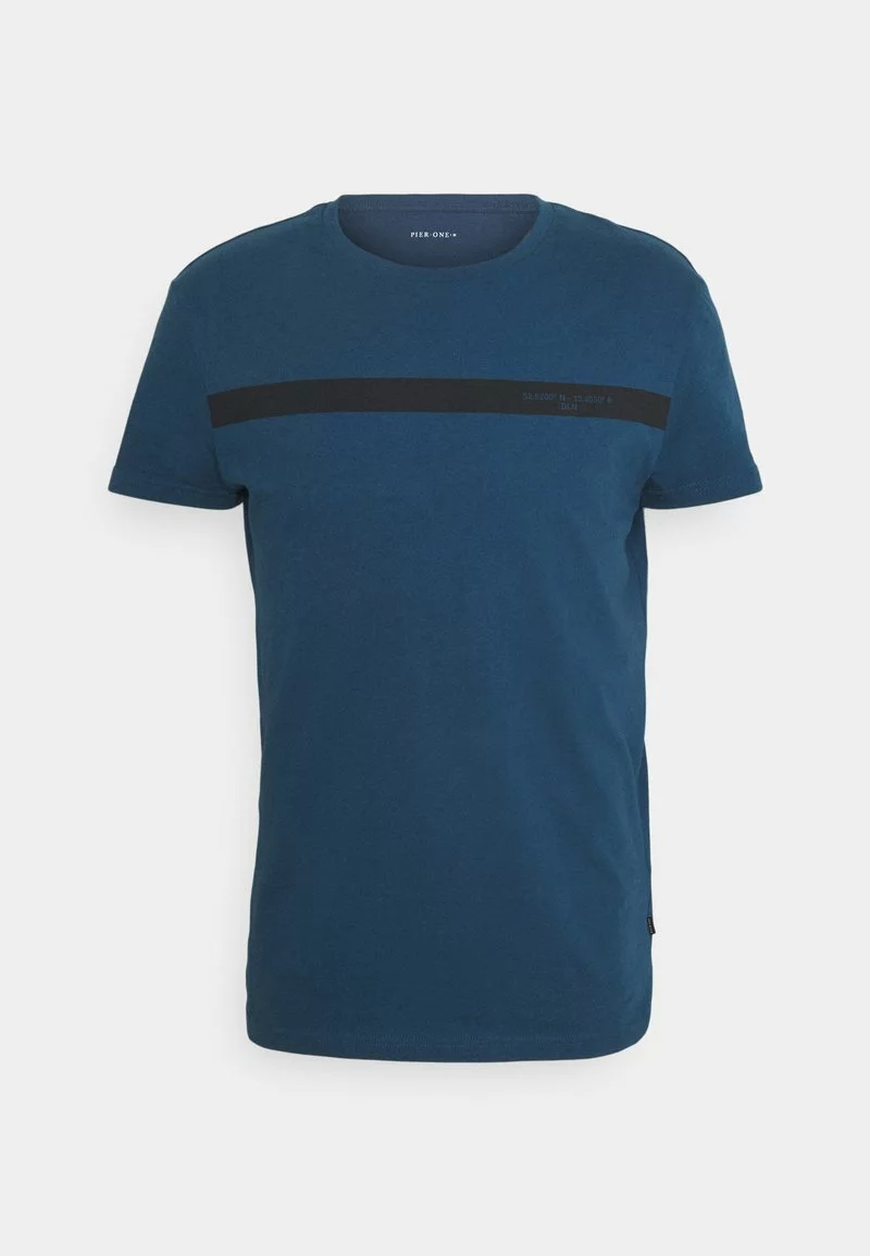 Pier One Uomo T-shirt Con Stampa - Blue - immagine 6