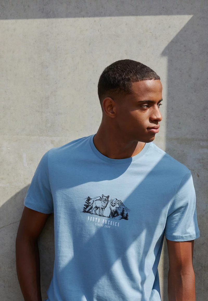 Pier One Uomo GRAPHIC T-SHIRT - T-shirt Con Stampa - Dark Blue - immagine 3