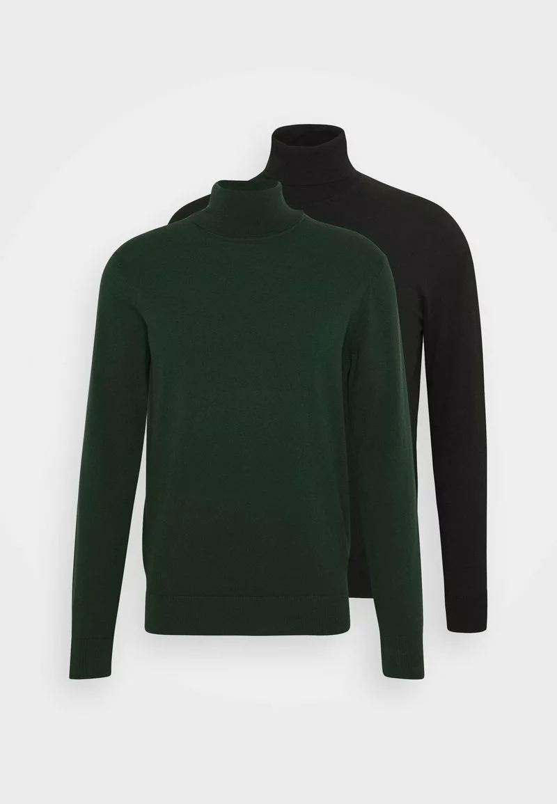 Pier One Uomo 2 PACK - Maglione - Black/dark Green - immagine 5