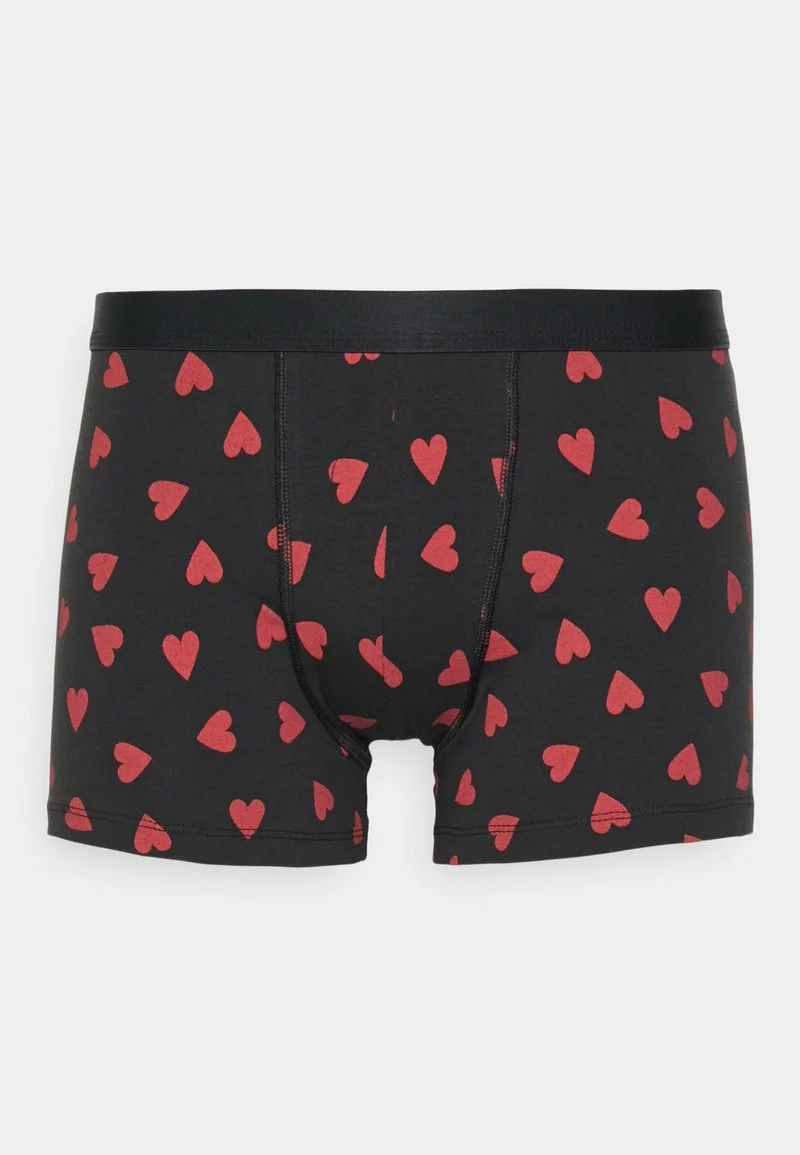 Pier One Uomo VALENTINE'S HEARTS BOXERS 2PACK - Culotte - Black/red - immagine 4